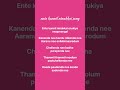 Ente Kannil Ninakkai Song Lyrics Trending Love Malayalamsongs