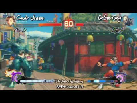 Team FFA United Qualifiers SSF4 Ranbat 1-5  M07 Cmdr Jesse(Chun Li) vs OnlineTony(Seth)