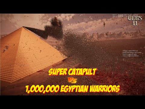 CRAZY CATAPULT FULLAUTO vs EGYPTIAN WARRIORS | Ultimate Epic Battle Simulator 2 | UEBS2