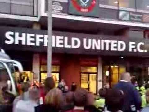 Post Match Blades V Scunthorpe, Bryan Robson Protest