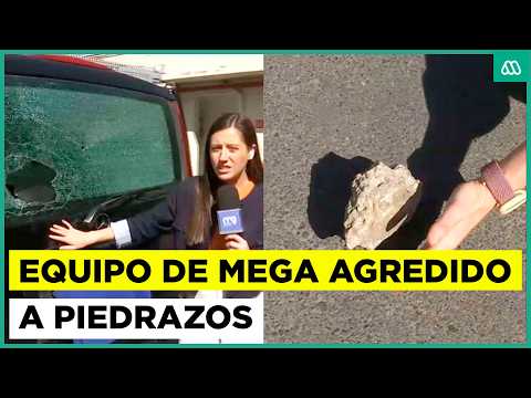 Equipo de Mega es agredido con piedrazos en Peñalolén en medio de operativo por retiro de vehículos