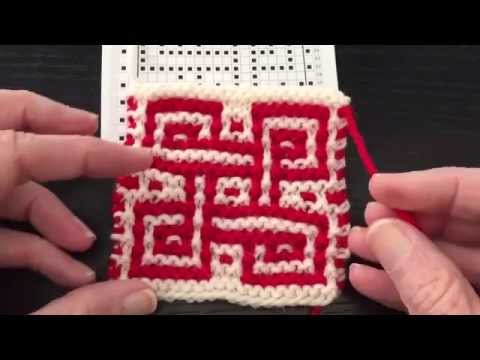 How to Read a Chart & Knit Mosaic Knitting in Garter Stitch