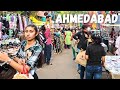PURE CHAOS IN THE INDIAN MARKET Everyone Says Hello Here Ahmedabad Walking Tour 4K