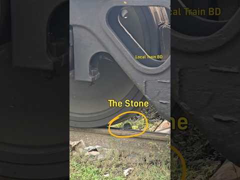 Stone Crushed on wheels weight. #train #wheels #railway #force #trainvideo #shorts