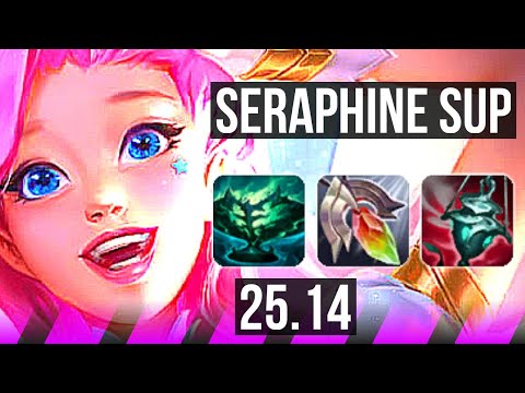 SERAPHINE & Ashe vs TAHM KENCH & Jinx (SUP) | KR Master | 25.14