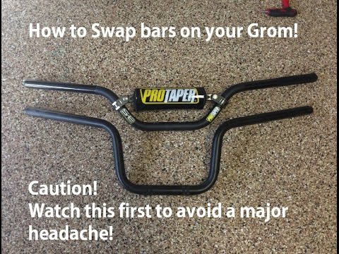 How to: Honda Grom Handle bar swap! ProTaper Raptor 7/8"