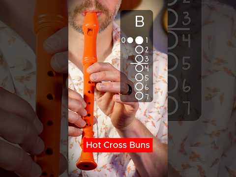 Recorder Song - Hot Cross Buns #recorder #tutorial