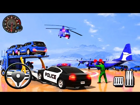 Car Transport Vehicle Truck - Police Car Cargo Transporter - Android Gameplay