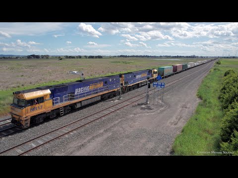 Drone Films Drone Filming 4PM4 Freight Train (6/11/2022) - PoathTV Australian Railways