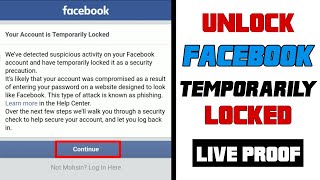 How to Unlock Facebook Temporarily Locked