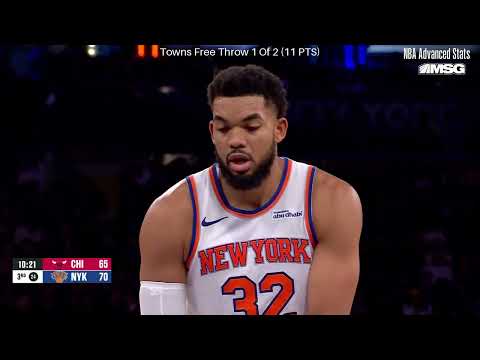 Karl-Anthony Towns Full Highlights New York Knicks vs Chicago Bulls - November 2, 2025
