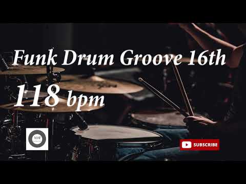 Funk Drum Groove HH 16th - 118 bpm - HQ