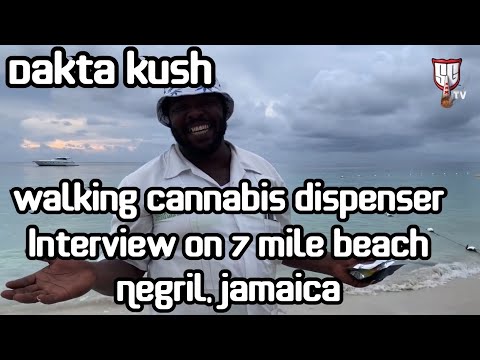 Walking Cannabis Dispenser Dakta Kush - 7 Mile Beach in Negril Jamaica Smokers Guide