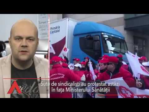 Stiri Mediafax 13 Martie - Protest în fața Ministerului Sănătății