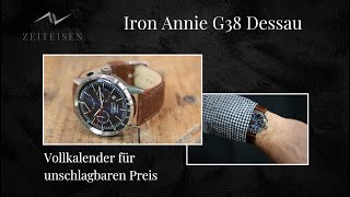 Review der Iron Annie G38 Dessau in blau, eine Vollkalender Uhr unter 500,- Euro