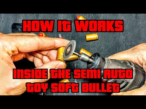HOW IT WORKS: SOFT BULLET TEARDOWN of "continuous emissions" soft bullet from shell ejecting toy gun