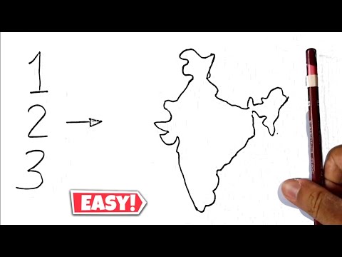 123 number turns into India Map Drawing