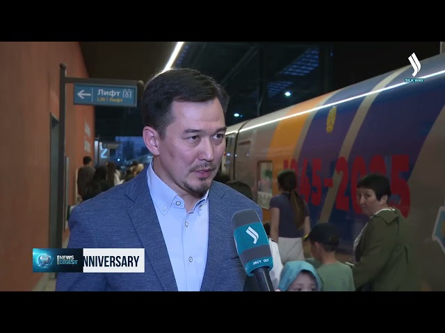 Ғалабанинг 80 йиллигига мос безатилган поездлар йўлга чиқди