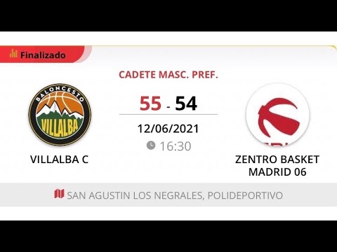Cadete masc C VILLALBA - ZENTRO BASKET MADRID