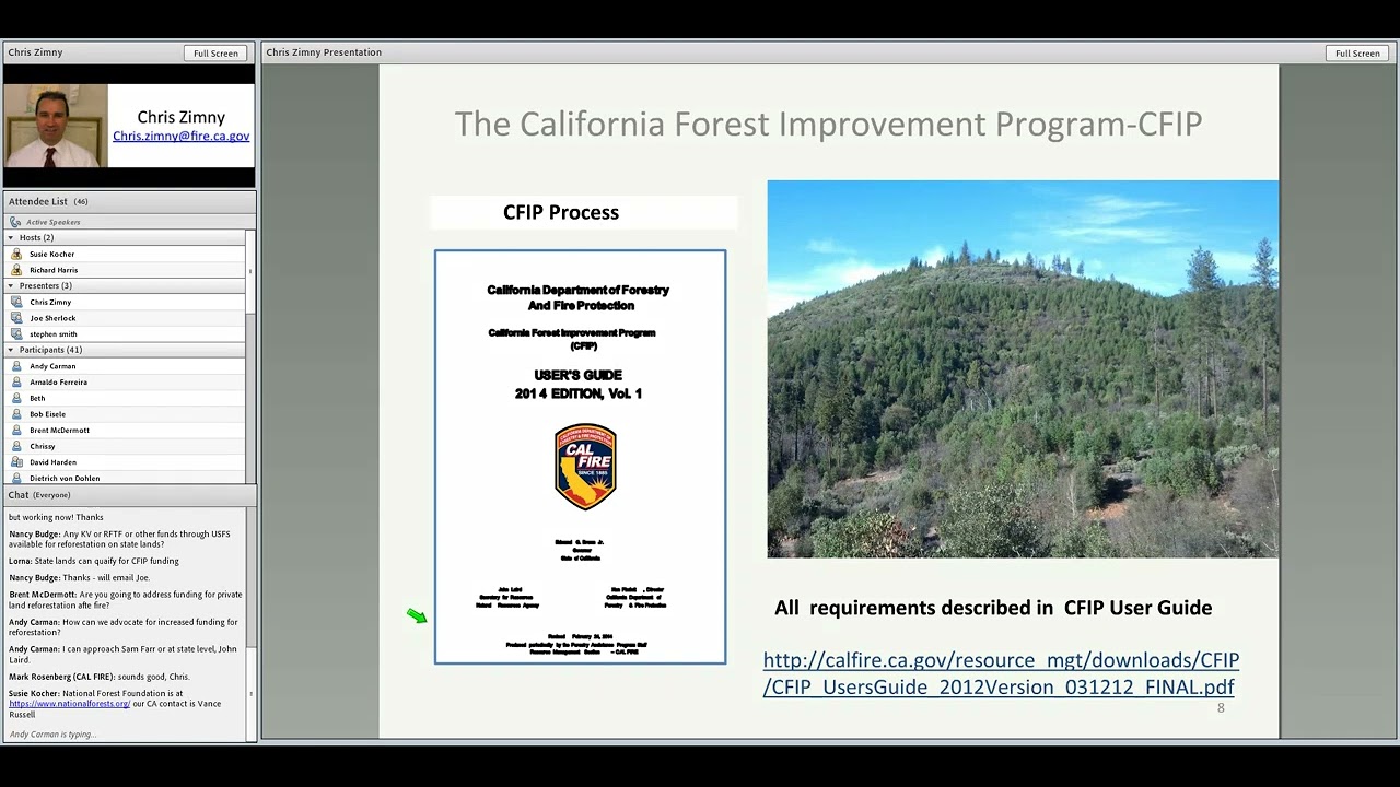 The CA Forest Improvement Program: CFIP- Christopher Zimney
