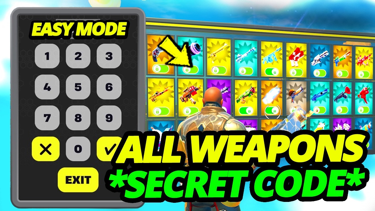 How to EASILY get ALL WEAPONS SECRET CODES in Fortnite 1V1 WITH EVERY GUN @hivecr8