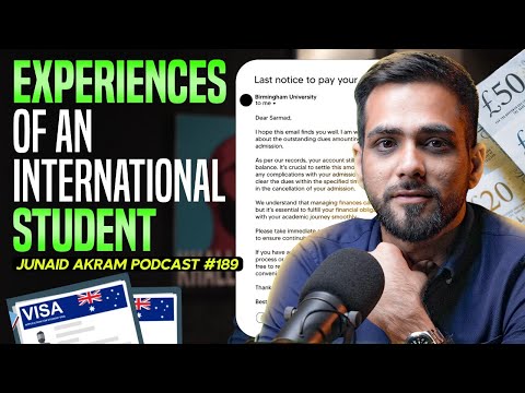 Experience of An International Student ft. Muhammad Sarmed | Junaid Akram Podcast #189