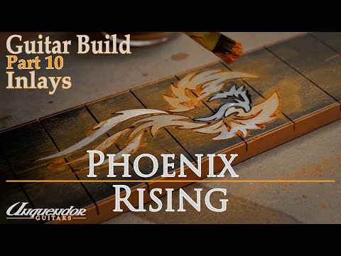 Phoenix Rising - Guitar Building Series Episode 10 - Inlay redemption
