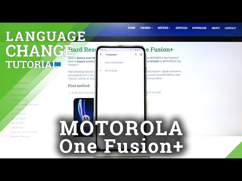 How to Change Language in MOTOROLA One Fusion+ - Adjust System Language