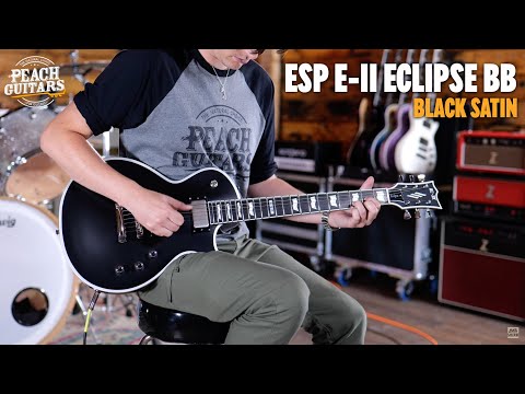 Электрогитара ESP E-II ECLIPSE BB (Black Satin) - фото 1 - id-p1231275545