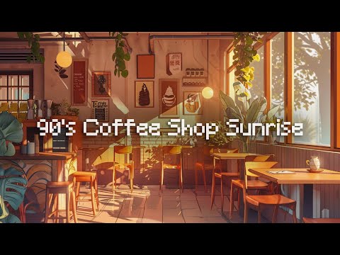 Sunrise Study Session: 90's Coffee Shop LoFi Jazz ☕🎷 Retro Vibes for Morning Learning 📚 No Ads"