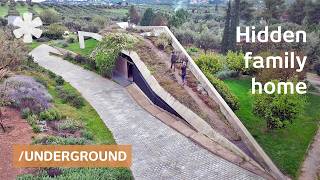 Secret Underground Home vanishes into Greek hills like a hidden passage