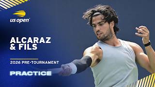 LIVE | Carlos Alcaraz and Arthur Fils | Practice Session | 2026 US Open