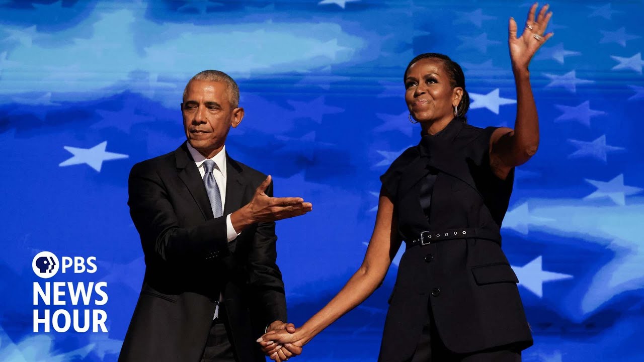 Obamas fire up the crowd for Kamala Harris and hit back at Trump on second night of DNC