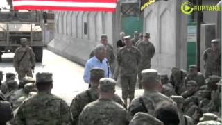preview picture of video 'Chuck Hagel Visits US Troops In Afghanistan'