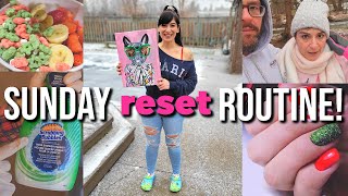 SUNDAY RESET | Weight Loss Meal Prep | Deep Clean & Organize, Self Care, Manicure