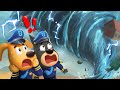 A Big Tornado Safety Cartoon Kids Cartoon Sheriff Labrador