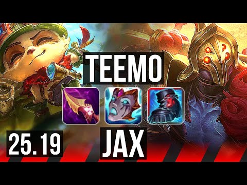 TEEMO vs JAX (TOP) | 11 solo kills, Legendary, 49k DMG | EUW Master | 25.19