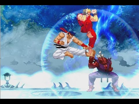 MUGEN 2019 -  RYU and KEN vs SHIN AKUMA (EPIC FIGHT)