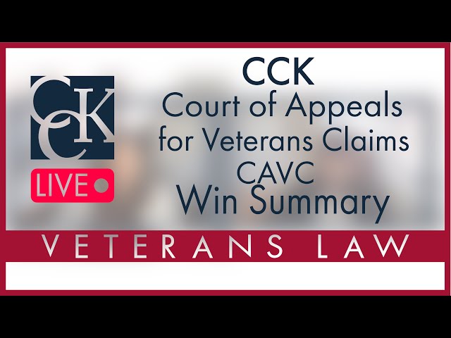 CCK Court of Appeals for Veterans Claims Win: VA 1151 Claims