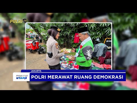 POLRI KEDEPANKAN PENDEKATAN HUMANIS SAAT MEMGAWAL UNJUK RASA BELA PALESTINA