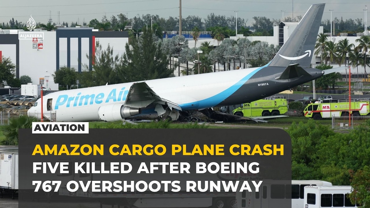 At least five killed after Amazon cargo plane crash in Miami airport