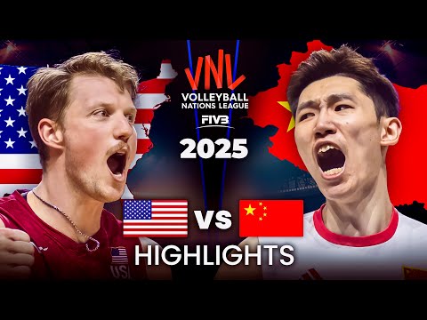 🇺🇸 USA vs CHINA 🇨🇳 | HIGHLIGHTS | Men's VNL 2025