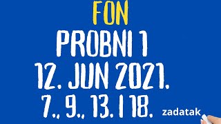 fon prvi probni 2021 (12.06.2021.)