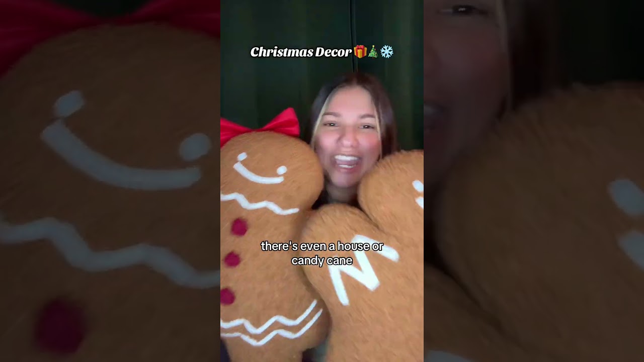 Cozy gingerbread pillows perfect for holiday season! #pillow