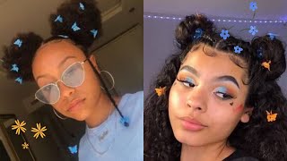 ✨💜Cute and Trendy Natural Hairstyles  for School + Edges✨💜 | LOW KEY EXTRA EDITION