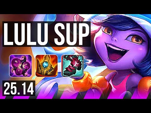 LULU & Jinx vs MORGANA & Ashe (SUP) | 12k DMG | KR Master | 25.14