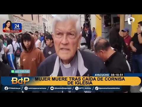 ¡Tragedia en Ayacucho! Un muerto y varios heridos deja caída de cornisa de iglesia