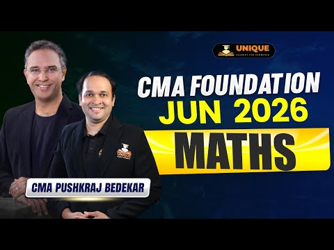 CMA Foundation Maths | Indices and Logarithms | L 1 | June 2026 & Dec 2026