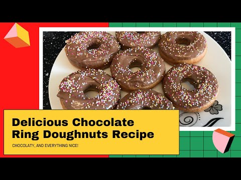 Chocolate Ring Doughnuts Recipe | Chocolate Ring Donuts | Easy Donut Recipe | Shahida | Easy Recipes