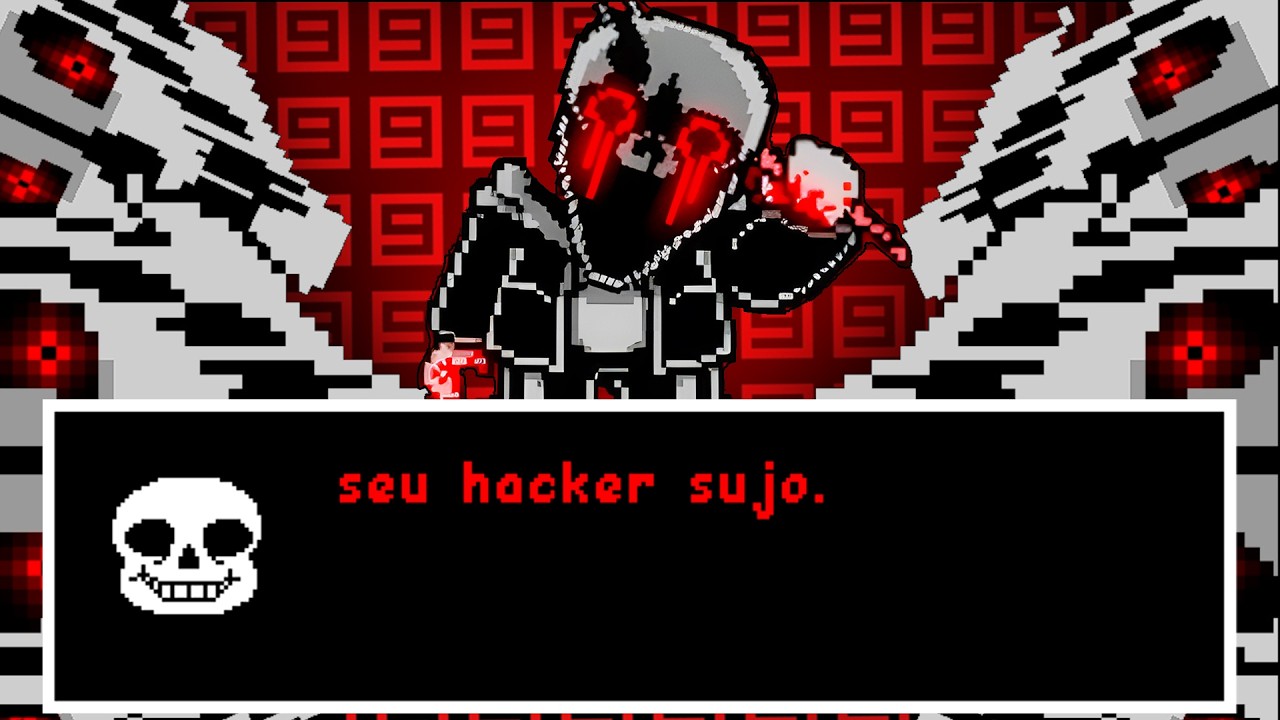 Undertale, mas eu sou um hacker sujo